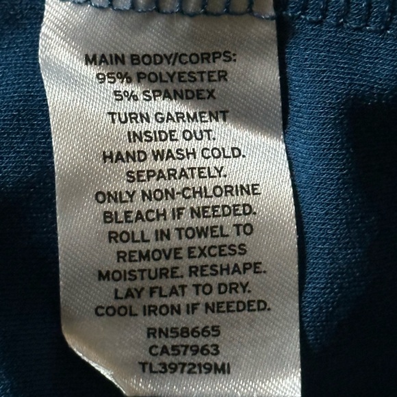 NWT Leith Blue Poisedon Dress Ruched Size Medium - Picture 6 of 6